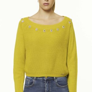 Camisola Malha C/ Pedras Decote