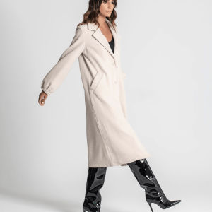 Sobretudo Oversize C/ Botões / Bolsos Laterais