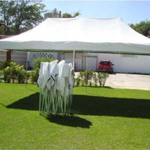 Tenda 6×3 mt em Aço Dobrável sem Laterais – 3 Cores