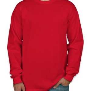 Camiseta Manga Longa Masculina Vermelha Lisa